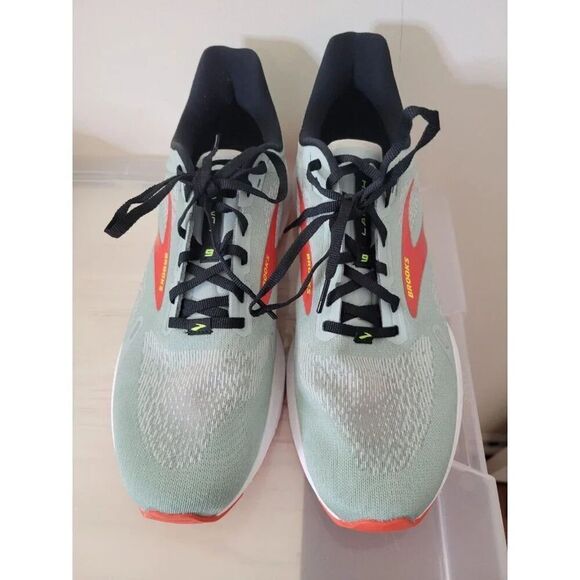 Size 11 - Brooks Launch 9 Blue Surf Cherry Tomato - Picture 2 of 12